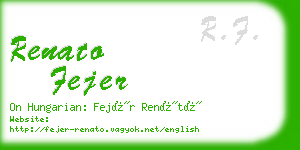 renato fejer business card